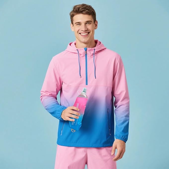 250ml Soft Flask Soft Water Bottle for Running, Hiking, Travelling, Cycling and Climbing - Gradient Pink