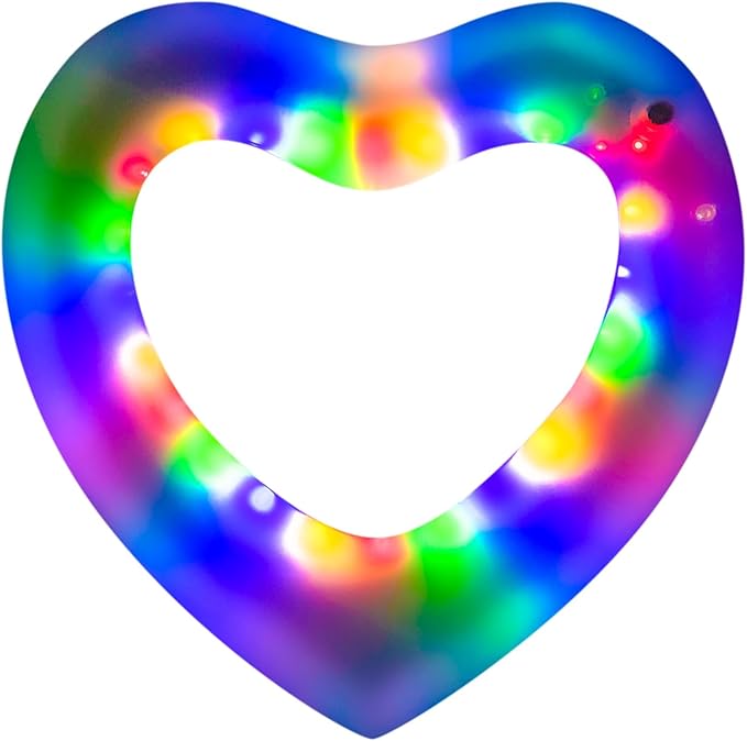 ZHUYNXIR Heart Swimming Pool Float Loungers Tube, Water Fun Beach Party Toys for Kids，Birthday Scene Layout Props.