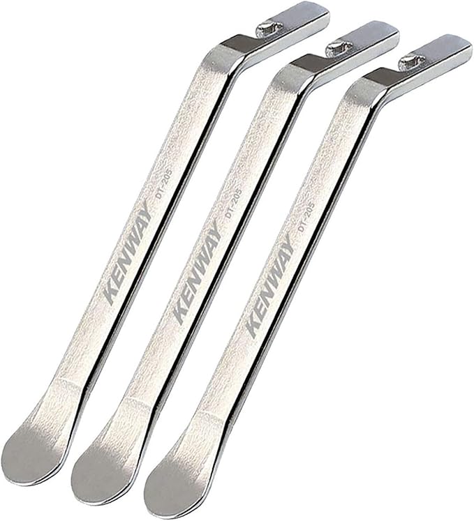 Bicycle Tire Lever Tyre Spoon Changing Tool, Stainless Steel Portable Bike Tire Levers to Repair Bike Tube, Set of 3