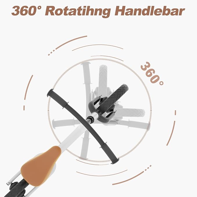 XJD Toddler Balance Bike 2 Year Old, 12 NCH No Pedal Bicycle for Girls Boys Ages 18 Months to 5 Years Old Toddler Training Push Bike Adjustable Seat (White)