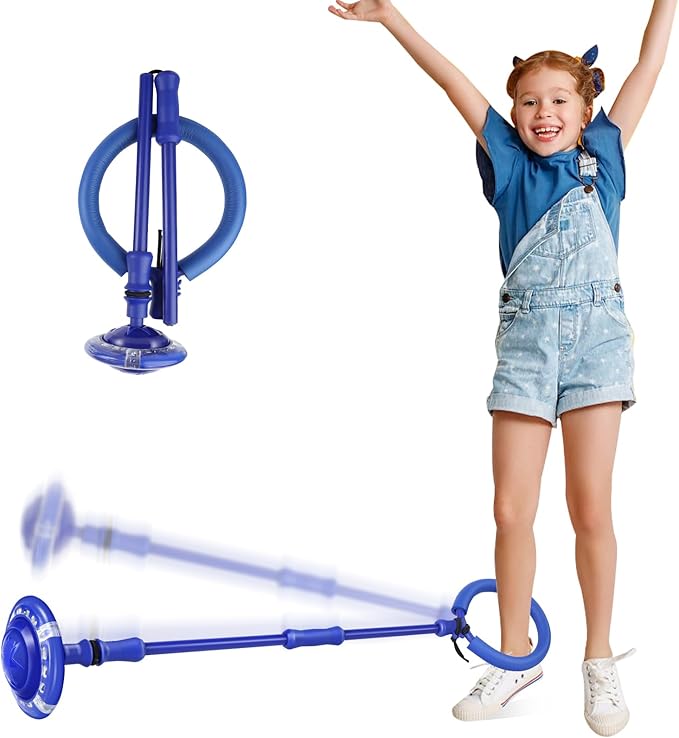 Skip Ball for Kids with Flashing Lights - Indoor Outdoor Game Fitness Toys for Kids, Cool Christmas Birthday Gifts Toys for Girls Boys Age 6 7 8 9 10+ Year Old