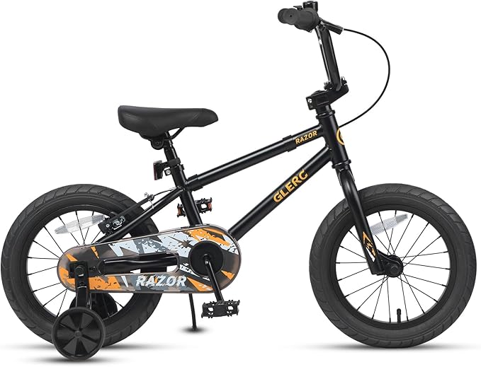 Glerc Kids Bike for Ages 1-8 Years Old, 12-16 Inch BMX Style Kids Bicycle with Training Wheels, Boys Bike for Children and Toddler, Multiple Colors