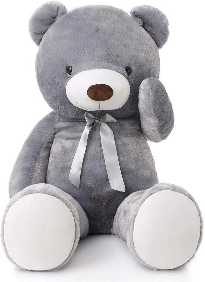 MaoGoLan Giant Grey Teddy Bear 47 inch 4 feet Large Stuffed Gray Teddy Bears Stuffed Animals for Girlfriend Children