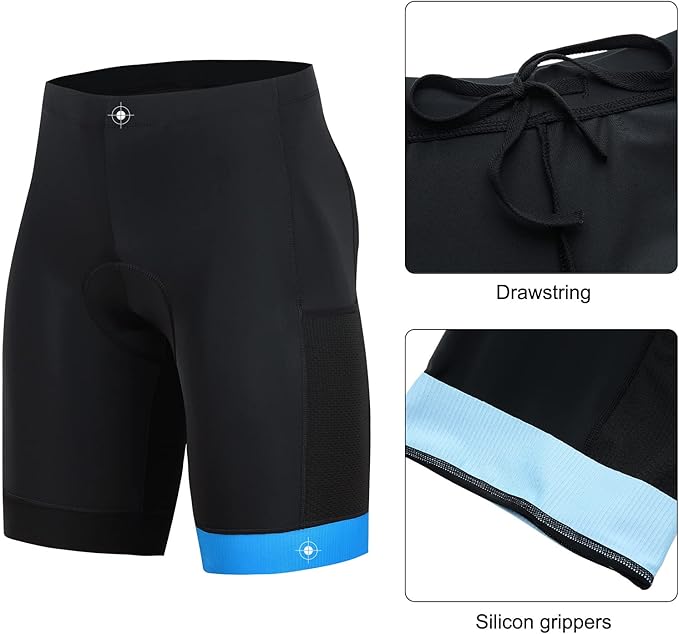 beroy Men's Comfortable Bicycle Cycling Pants, 3D Padded Bike Shorts