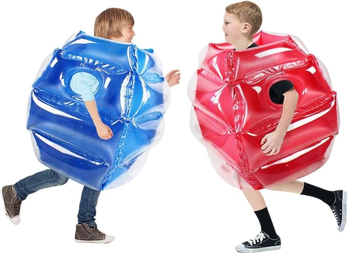 SUNSHINE-MALL 2 pc Sumo Balls for Kids, Bubble Bounce Ball, Lawn Game for Child Outdoor Team Gaming Play, Ages 3-12 (24 inch, 2 pcs)