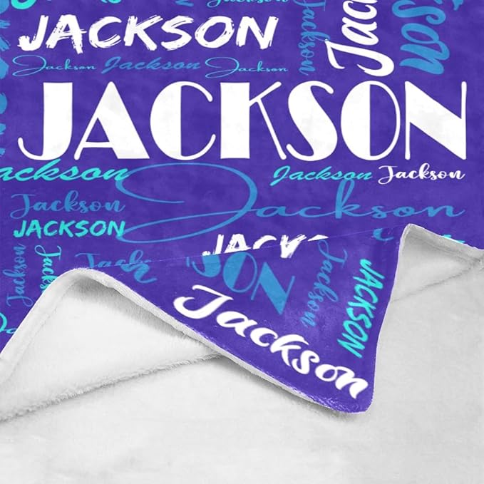 Dr.TOUGH Personalized Name Blanket Personalized Blanket for Adult Kids Flannel Customized Personalized Blankets and Throws