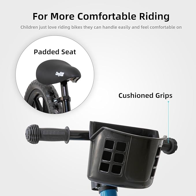 JOYSTAR 12/14 Inch Kids Balance Bike for 18months-5 Years Old Boys Girls, Lightweight Toddler Balance Bikes with Footrest and Handlebar Basket or Doll Seat