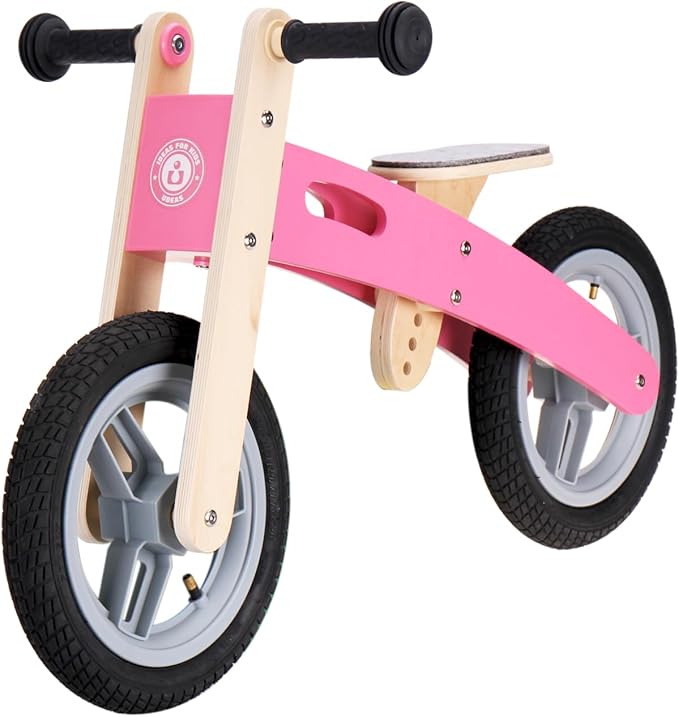 Wooden Toddler Balance Bike, Kids Balance Bike for 3 Year Old with Adjustable Seat, No Pedal Toddler Bicycle for Kids 3-5 for Boys and Girls Birthday Gifts Toys