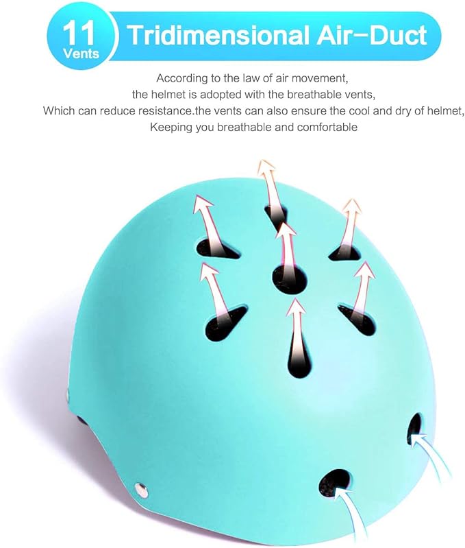 Adjustable Helmet for Ages 5-16 Kids Toddler Boys Girls Youth,Protective Gear with Elbow Knee Wrist Pads for Multi-Sports Skateboarding Bike Riding Scooter Inline skatings Longboard Roller Skate