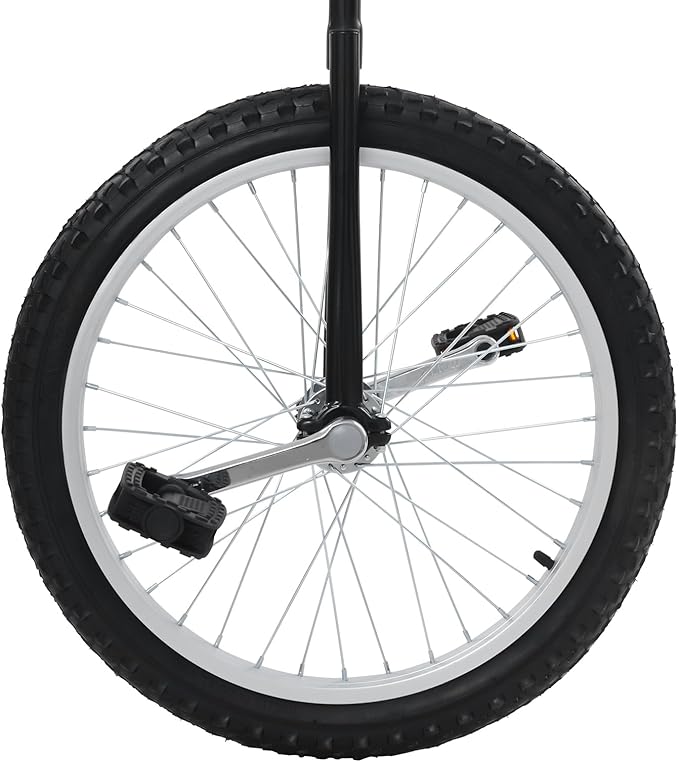20 Inch Unicycle for Balance Training Outdoor Fitness with Adjustable Seat and Anti-Skid Tread
