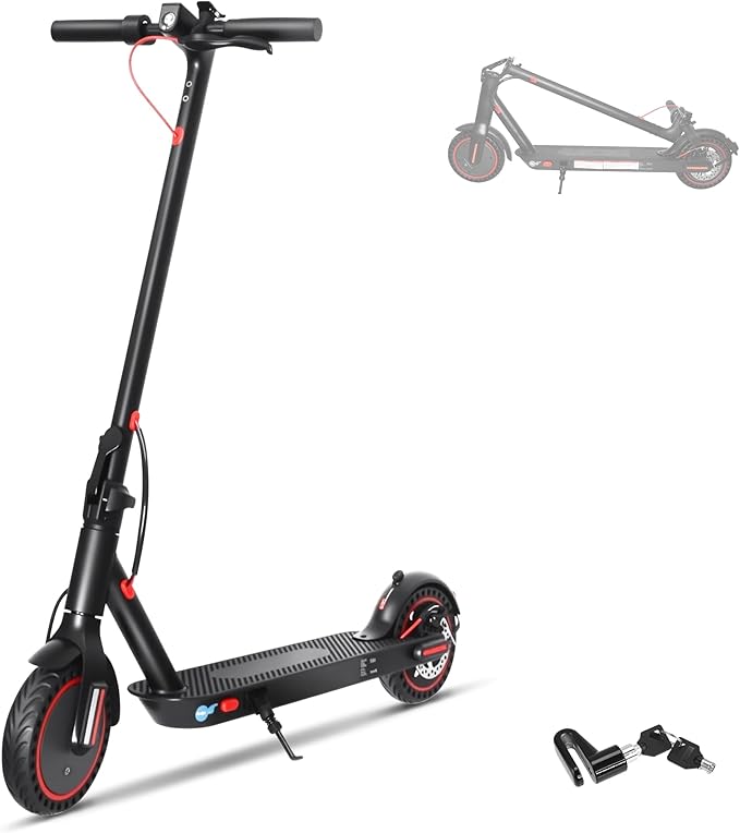 Electric Scooter Adults 16/22 Miles Long Range 8.5"/10" Tires Scooter Electric 500W Motor Brake Pad Lock Portable Foldable E Scooter for Adults Commuting