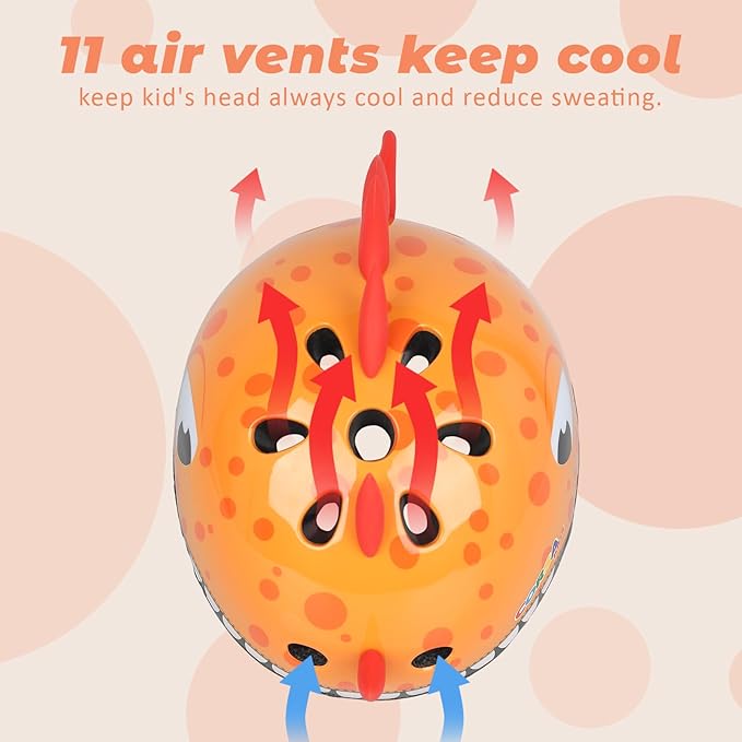 Toddler Kids Bike Helmet, Adjustable and Multi-Sport, 3 Sizes for Ages 1-2-3-5-8-14 Years Child Infant Boys Girls