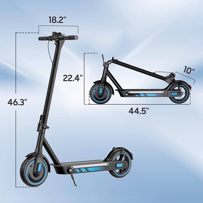 Electric Scooter Adult, 19-25 MPH Max Speed, 21-28 Miles Long Range, E Scooter with 8.5"/10" Tires, 350W/500W/600W Motor, Cruise Control and Dual Braking, Foldable Electric Scooter for Adults