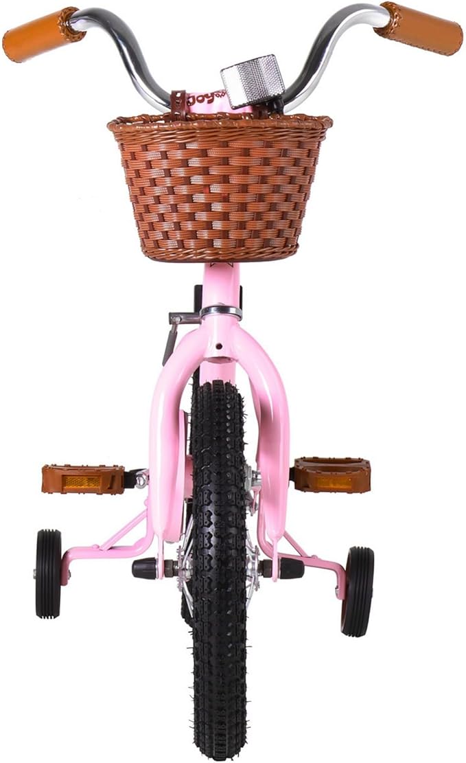 JOYSTAR Classic Style Kids Bike with Training Wheels & Basket, 12 14 16 Inch Girls Bike for 2-7 Years Old, Kids' Bicycles