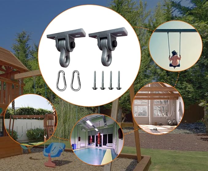 Heavy Duty Metal Color Swing Hangers Screws Bolts Included Over 5000 lb Capacity Playground Porch Yoga Seat Trapeze Wooden Sets Indoor Outdoor 2 Pack