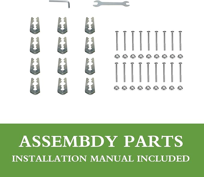 Universal Trampoline Poles, Replacement Poles with Clamp and Hardware, with Enclosure Pole Connecters, Screws and Bolts, Pole Caps