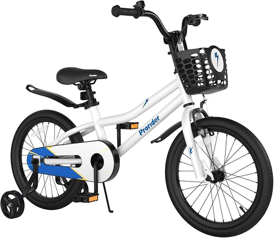 BABY JOY Kids Bike, 12 14 16 18 20 Inch Children Bikes for Boys Girls Teens 3-8 8+ Years w/Training Wheels or Kickstand, Handbrake, Coaster Brake & Removable Basket, Kids Bicycle of Multiple Colors