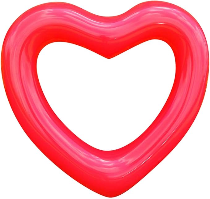 ZHUYNXIR Heart Swimming Pool Float Loungers Tube, Water Fun Beach Party Toys for Kids，Birthday Scene Layout Props.