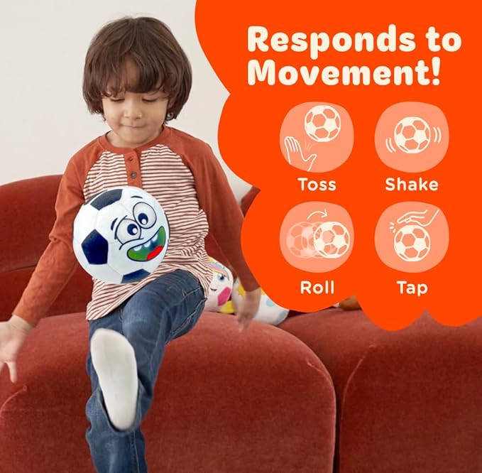 Move2Play, Hilariously Interactive Toy with Music & Sound Effects | Birthday Gift for Boy & Girl | Ball for Toddler & Baby | 6, 12, 18+ Months | 1, 2, 3+ Year Old