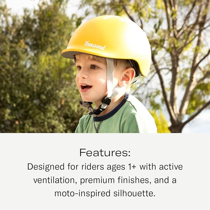 Thousand Jr. Toddler Helmet - Free Reflective Sticker Pack to Customize, No Pinch Magnetic Buckle, Adjustable Fit, Multi Sport CPSC CE ASTM Certified