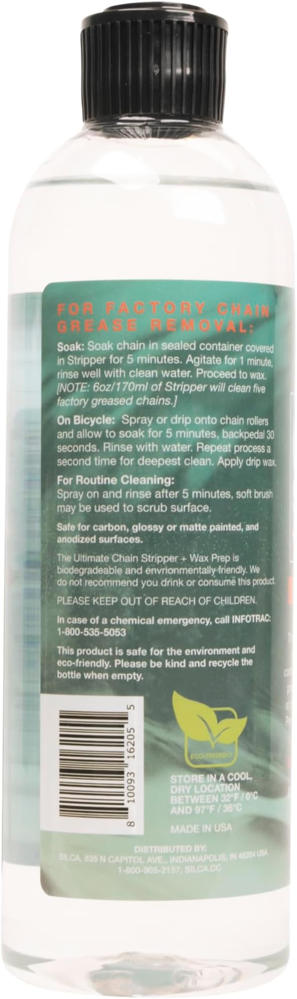 SILCA Professional Bike Chain Stripper- Deep clean in 10 Minutes, simple application, Drip On & Rinse off with water | Lift and Encapsulate cleaning technology - 16oz Drip Bottle