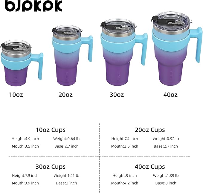 BJPKPK 20 oz Tumbler With Handle And Straw Stainless Steel Insulated Tumbler Cups With Lids,Ocean Dream