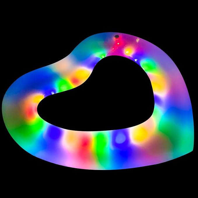 ZHUYNXIR Heart Swimming Pool Float Loungers Tube, Water Fun Beach Party Toys for Kids，Birthday Scene Layout Props.