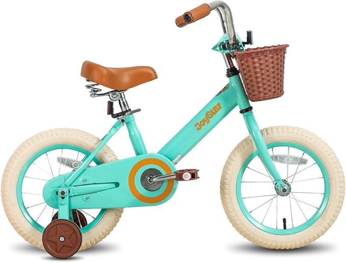 JOYSTAR Classic Style Kids Bike with Training Wheels & Basket, 12 14 16 Inch Girls Bike for 2-7 Years Old, Kids' Bicycles