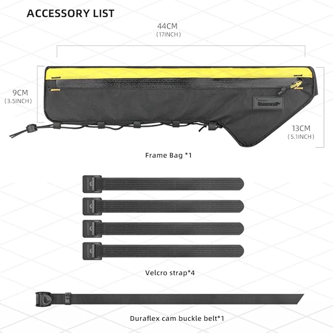 Rhinowalk Bicycle Front Frame Bag Bike Under Top Tube Triangle Bag Lightweight 1.7L Cycling Accessories Nylon Pack Pouch for Mountain Road Bike