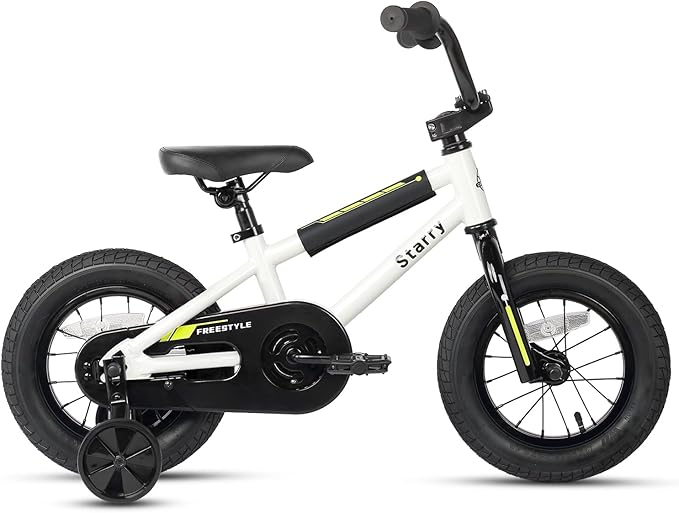 12 14 16 18 Inch Kids Bike BMX Style Bicycle with Training Wheels Coaster Brake for 2-10 Years Old Toddlers Boys Girls Multiple Colors