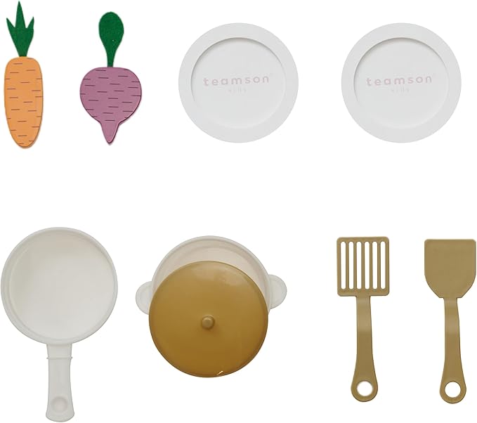 Teamson Kids Little Chef Lake Tahoe Smart Play Kitchen with Washing Machine, Oven, Microwave & Ample Storage, Neat & Compact Healthy Play for Age 3+, White