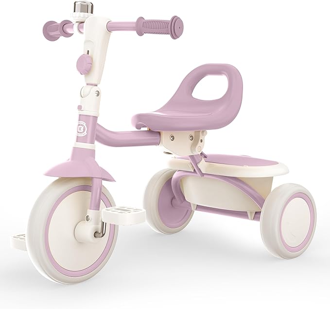 besrey Kids Tricycles Age 18 Month to 5 Years, Toddler Tricycle Kids Trikes Tricycle, Gift Toddler Tricycles for 2-5 Year Olds, Gift & Toys for Boy & Girl, Trikes for Toddlers, Light Purple