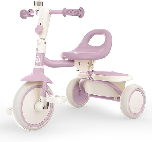 besrey Kids Tricycles Age 18 Month to 5 Years, Toddler Tricycle Kids Trikes Tricycle, Gift Toddler Tricycles for 2-5 Year Olds, Gift & Toys for Boy & Girl, Trikes for Toddlers, Light Purple