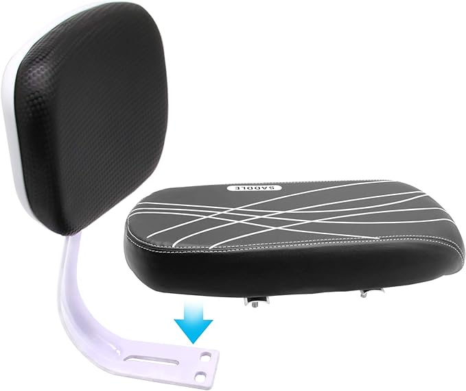 Kids Bike Seat, Bicycle Rear Seat for Kids Bicycle Seat with Backrest Cushion Armrest Handrail Set Kid Child Safety Carrier Bicycle Baby Seat