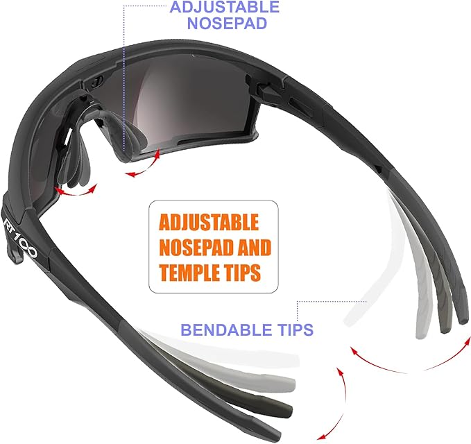 RIDE YOUR WAY Professional wrap around Frameless Cycling Sunglasses for Men and Women