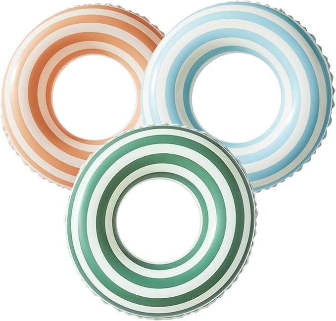 Pool Floats Swimming Rings for Kids, Age 5-10 Inflatable Swim Tubes Ring Toys with 11" Inner, Beach Inflatable Tubes Floaties Toys for Kids Adults