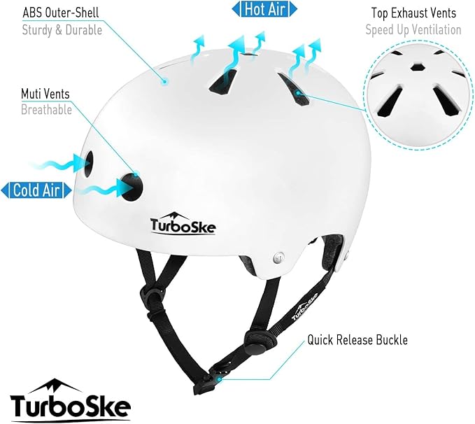 Skateboard Helmet, BMX Helmet, Multi-Sport Helmet, Bike Helmet for Kids, Youth, Men, Women