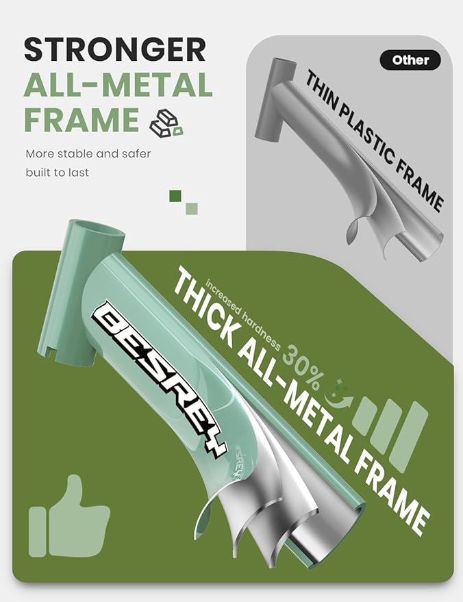 besrey Toddler Balance Bike 2 Year Old: All-Metal Frame & 12" Self-Lighting Wheels, Kids Bike with Adjustable Seat, Custom Plate w/Bonus 4 Sets of Stickers, Gift Bike for Boys Girls 2 3 4 5 Years Old