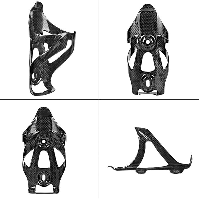 KABON Bike Water Bottle Holder, Lightweight 3K Carbon Fiber Bicycle Drink Water Bottle Cages for Road Mountain Bike Cycling Accessories - Pack of 2