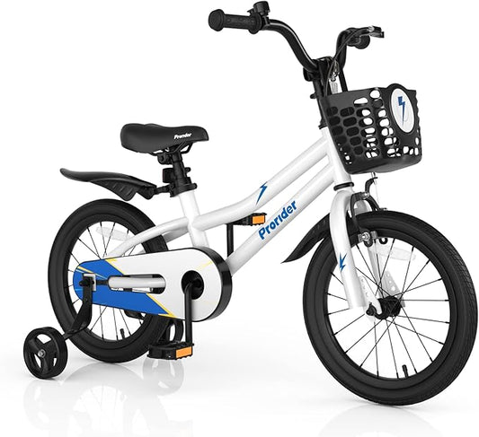 BABY JOY Kids Bike, 12 14 16 18 20 Inch Children Bikes for Boys Girls Teens 3-8 8+ Years w/Training Wheels or Kickstand, Handbrake, Coaster Brake & Removable Basket, Kids Bicycle of Multiple Colors