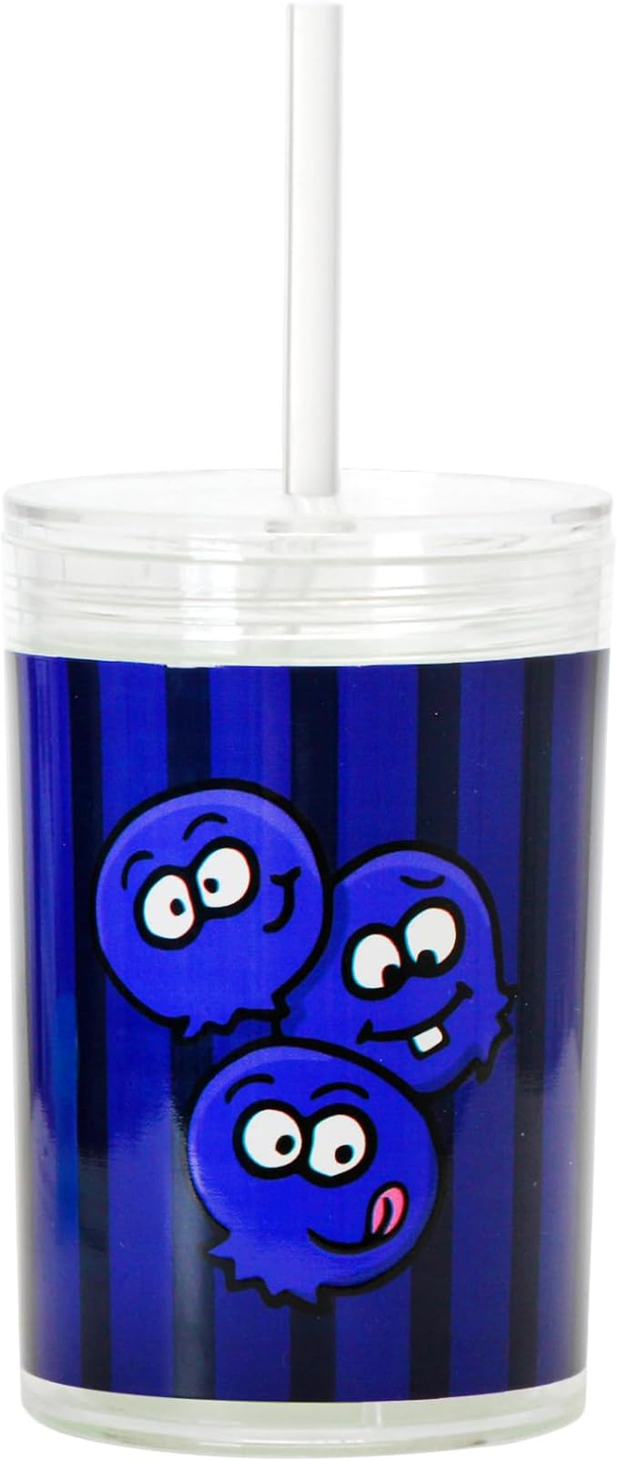 Youngever Kids Tritan Cup with Straws, Reusable 14 Ounce Toddler Cup with Lid and Straw, Unbreakable Kids Tritan Tumbler with Straw (Blueberry)