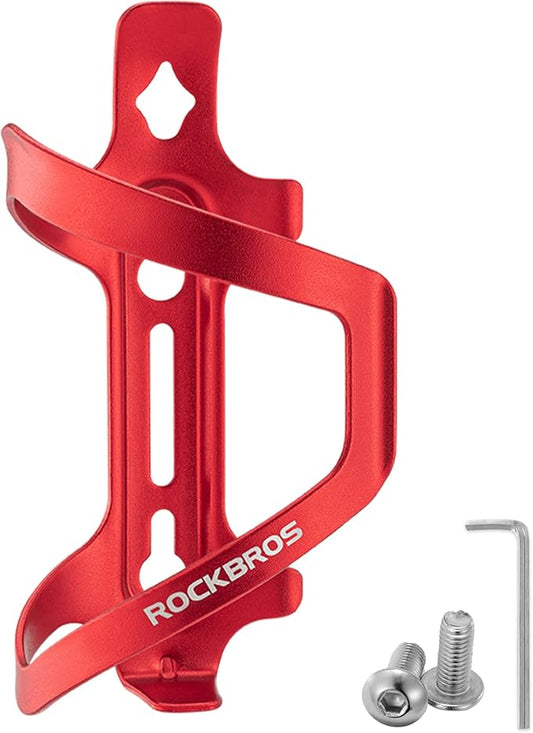 ROCKBROS Bike Water Bottle Holder Alloy Aluminum Bicycle Water Bottle Cage Brackets Bike Cup Holder for Road Mountain Bikes Blue
