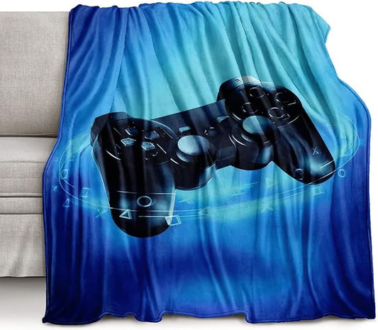 lirs Bedding Gaming Throw Blanket 60" x 50’’ Super Soft, Fleece, Gamer Gift for Couch Sofa for for Kids Boys Teens Video Game (MT-A04, 60’’x50)