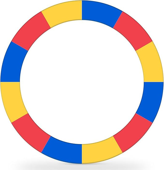 AW Trampoline Mat & Pad Replacement Kit with 72 V-Hooks Fits 14 ft Trampoline Frame Multi-Color/Blue/Green