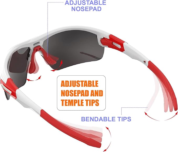 RIDE YOUR WAY Professional wrap around Frameless Cycling Sunglasses for Men and Women