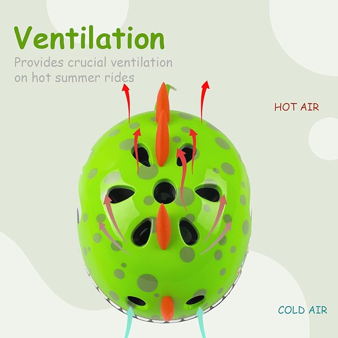 Kids Toddler Bike Helmet, Adjustable and Multi-Sport for Child Boys and Girls, 2 Sizes