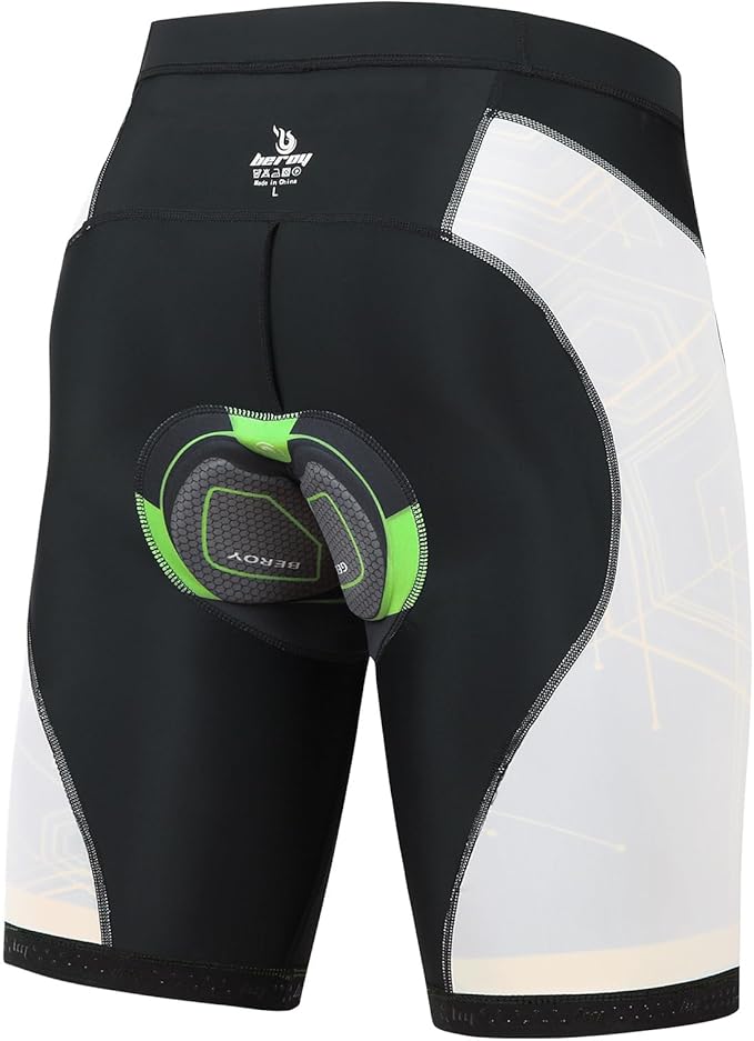 beroy Men's Comfortable Bicycle Cycling Pants, 3D Padded Bike Shorts