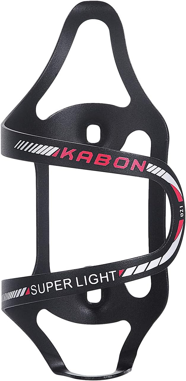 Bike Water Bottle Holder, KABON Lightweight Bicycle Alloy Aluminum Side Load Water Bottle Cage Brackets for Road Mountain Bike Cycling Accessories - Red
