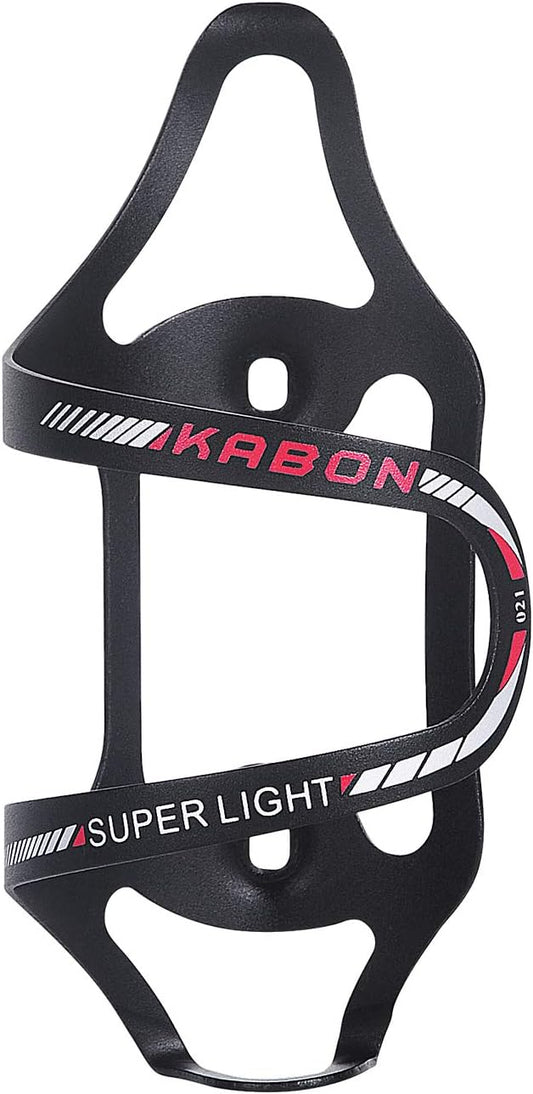 Bike Water Bottle Holder, KABON Lightweight Bicycle Alloy Aluminum Side Load Water Bottle Cage Brackets for Road Mountain Bike Cycling Accessories - Red