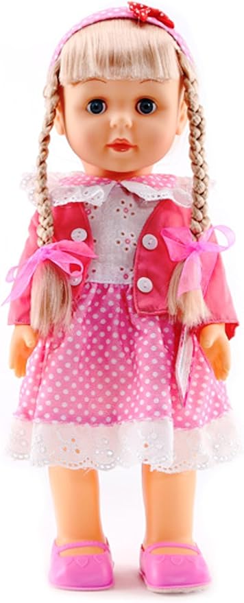 Belinda Walking Doll 17" Interactive Vinyl Dolls Sonic Control Singing Talking Cuddly Baby with Blinking Eyes